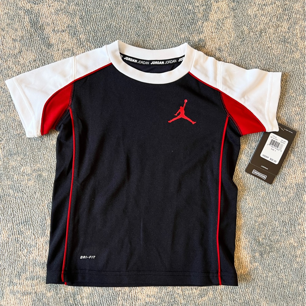 Brand: Michael Jordan, compression shirt, black, size: 4T